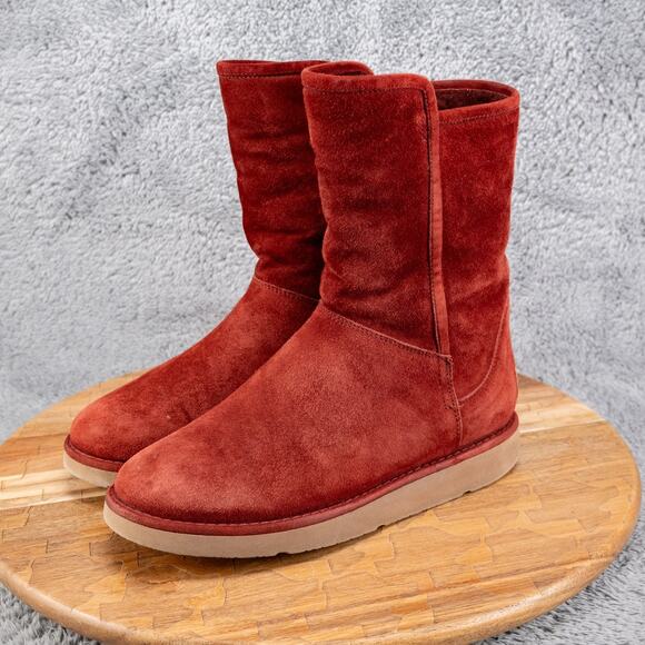 Ugg Italian Luxe Collection Abree Short Shearling Boots 1009250 Women's Size 6 - Picture 3 of 6